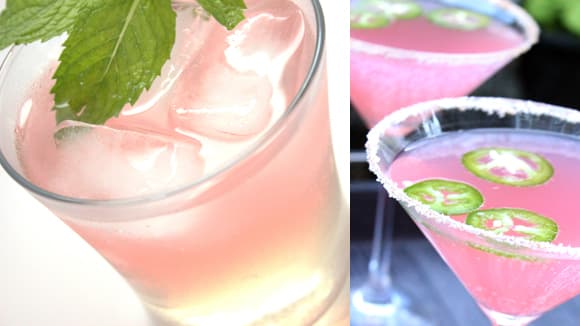 Pink Grapefruit Sparkler & Jalapeno Grapefruit Martini by Sparkling ICE