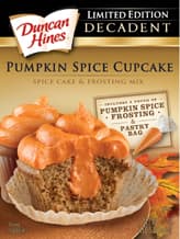 Duncan Hines Limited Edition Decadent Pumpkin Spice Cupcake Mix