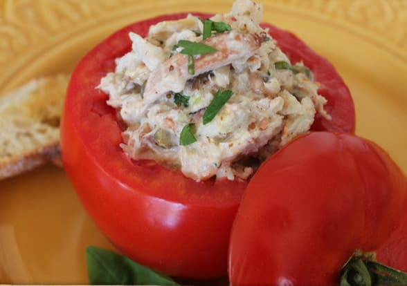 Crabmeat Ravigote Stuffed Tomatoes & Herbed Tomato Salad by F2Ti