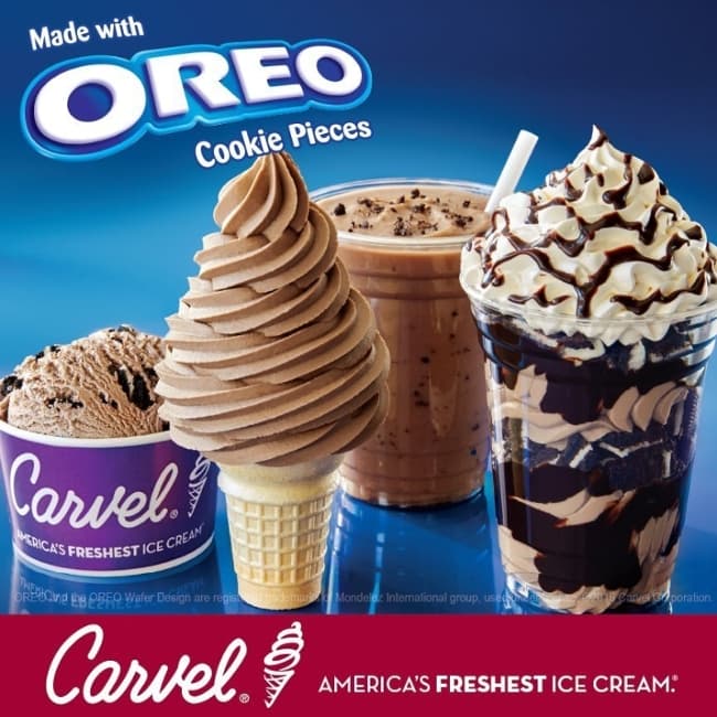 Carvel Teams Up with OREO to Release First Ever OREO Cookie Soft Serve Ice Cream!