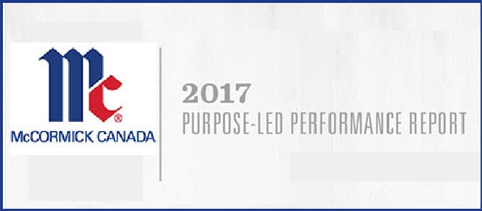 McCormick Canada Commits to Responsibility and Transparency through Purpose-led Performance