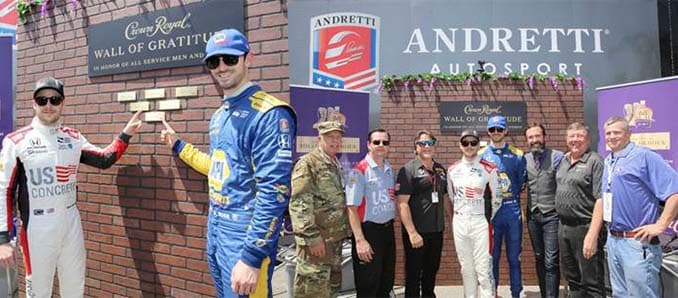 Crown Royal Enlists Racing Icons Marco Andretti And Alexander Rossi To Honor Military Heroes Headed Into The Indianapolis 500