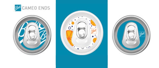 Ball to Pop Top on Cameo Beverage Can End Printing