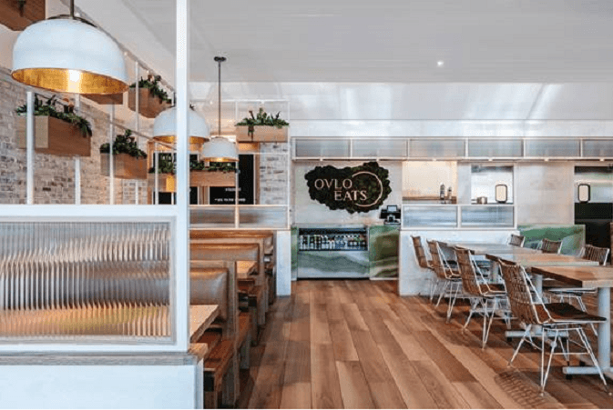 New Fast Fine Ovlo Eats Restaurant in Plantation, FL Designed by Saladino Design Studios