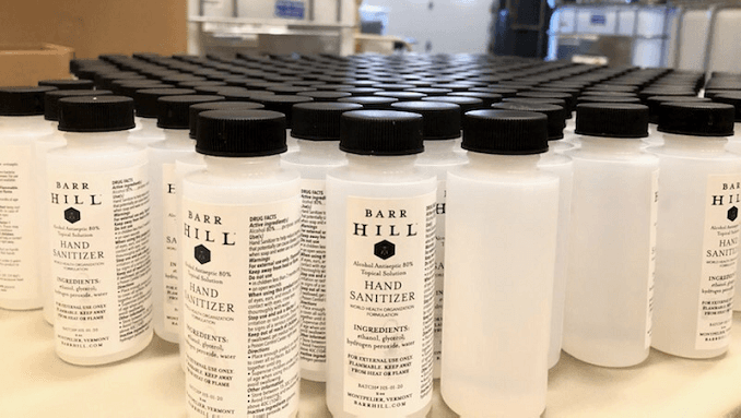 Barr Hill Hand Sanitizer Now Available for Individual and Wholesale Ordering as Caledonia Spirits Expands COVID-19 Support Efforts