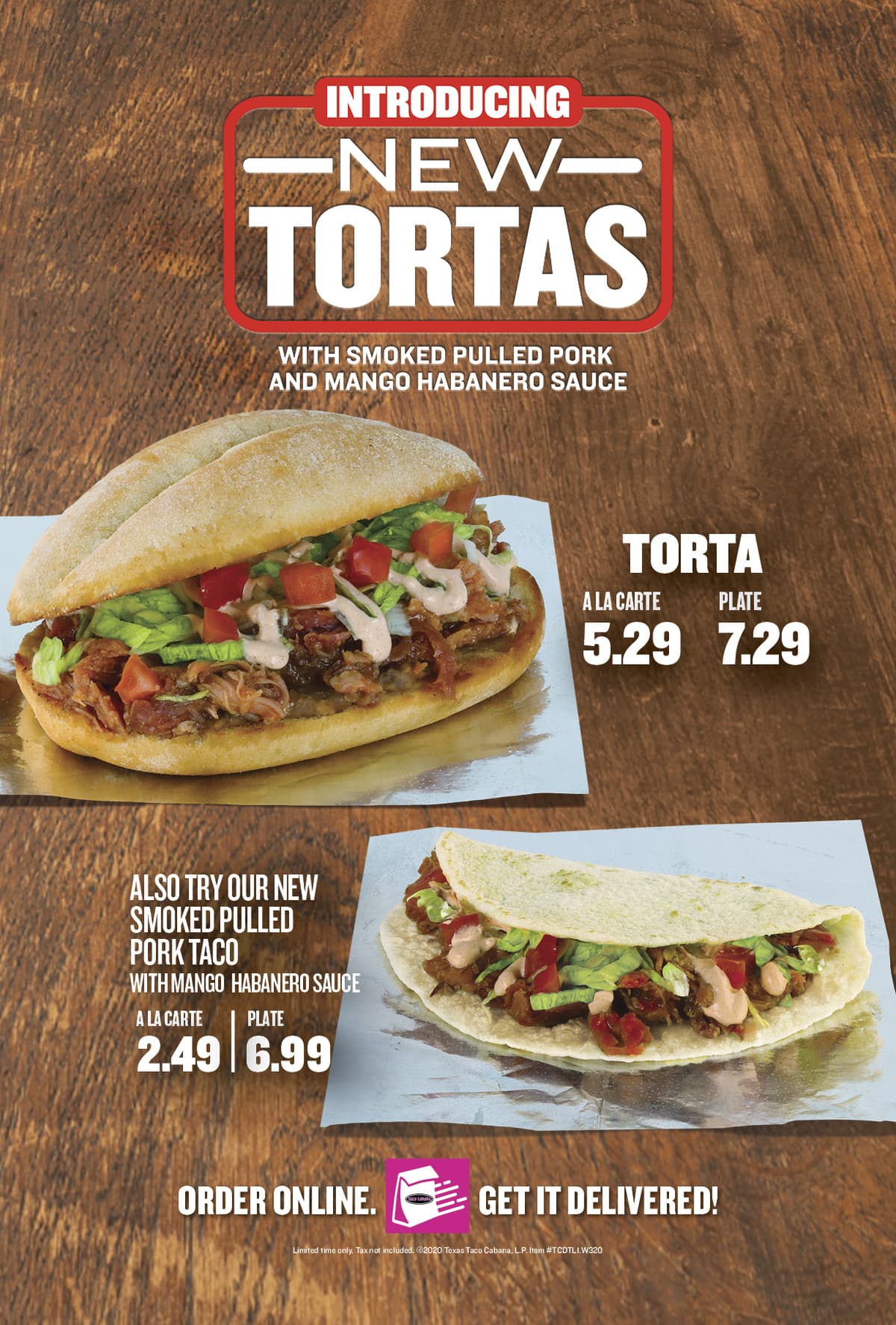 TACO CABANA INTRODUCES TORTAS FOR FIRST TIME EVER AND ADDS A NEW TACO AND BOWL OFFERING TO ITS MENU