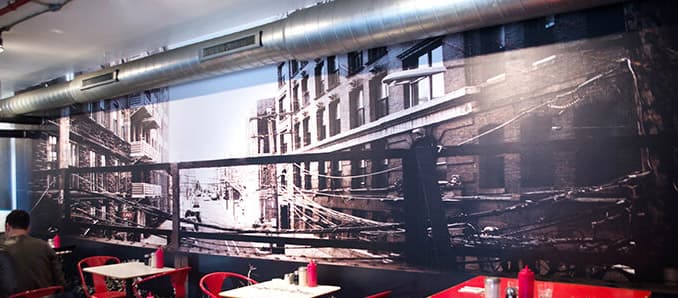 Restaurant Designers Hunger for Photo-Real Wallpaper Art