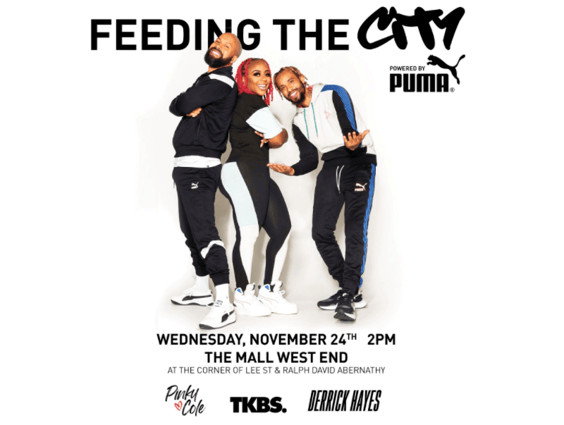 SLUTTY VEGAN ATL’S PINKY COLE TO TEAM UP WITH ENTREPRENEUR & LOCAL RADIO HOST KENNY BURNS & DERRICK HAYES OF BIG DAVE’S CHEESESTEAKS TO HOST THANKSGIVING COMMUNITY GIVEBACK EVENT ON WEDNESDAY, NOVEMBER 24 AT THE MALL WEST END