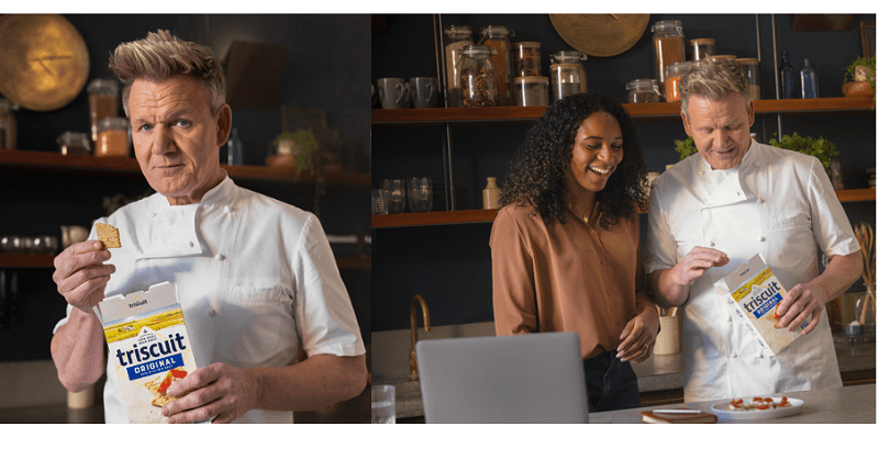 TRISCUIT® Brand Launches New "Unapologetically Wholesome" Campaign with Gordon Ramsay as the personification of a TRISCUIT Cracker: crunchy on the outside, yet incredibly wholesome on the inside