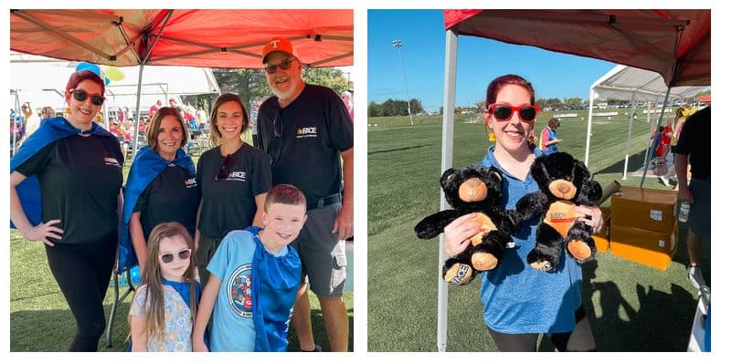 FACE AMUSEMENT & GUY FIERI FOUNDATION DONATE TEDDY BEARS FOR BUDDY WALK IN JOHNSON CITY, TENNESSEE