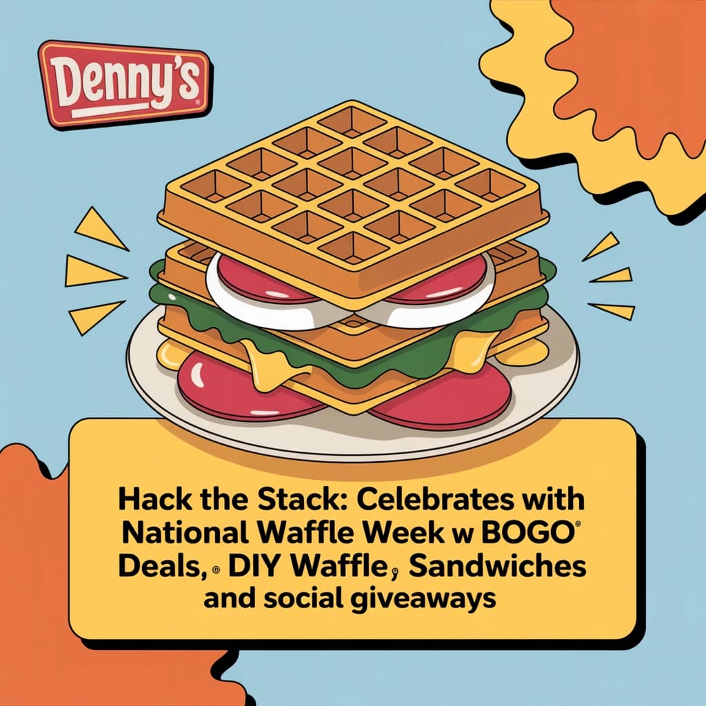 Hack the Stack: Denny’s Celebrates National Waffle Week with BOGO Deals, DIY Waffle Sandwiches and Social Giveaways