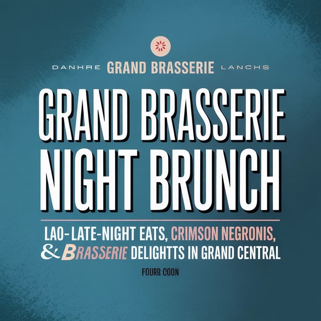Grand Brasserie Launches Night Brunch: Late-Night Eats, Crimson Negronis, and Brasserie Delights in Grand Central
