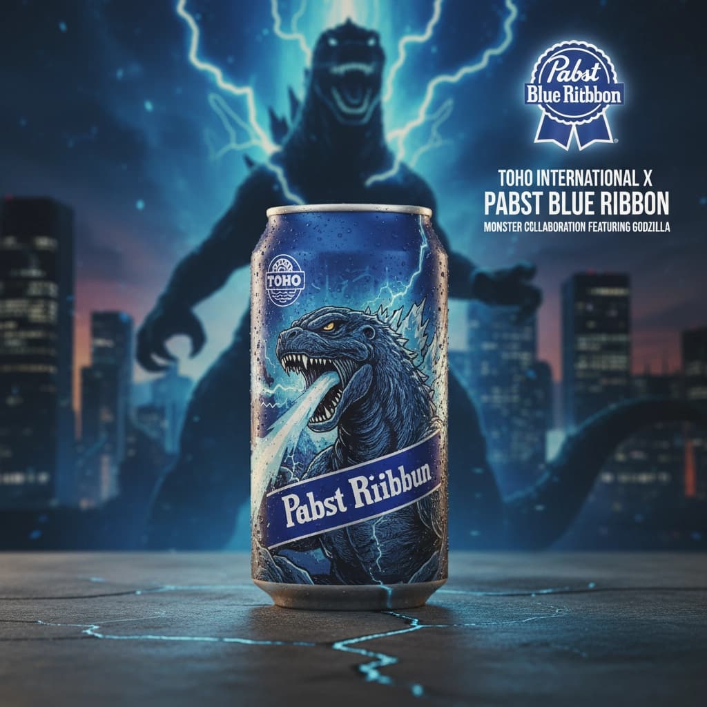 FLUX × Pabst Blue Ribbon コラボモデル Toho International and Pabst Blue Ribbon Unveil Monster
