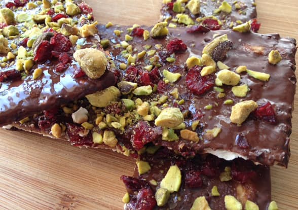 Pistachio and Cranberry Studded Matzo Brittle by Spork Foods