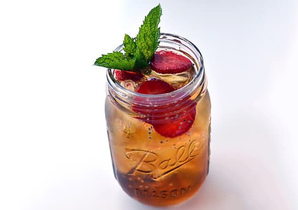 Iced tea with chia seeds! Drink recipes by Nutiva