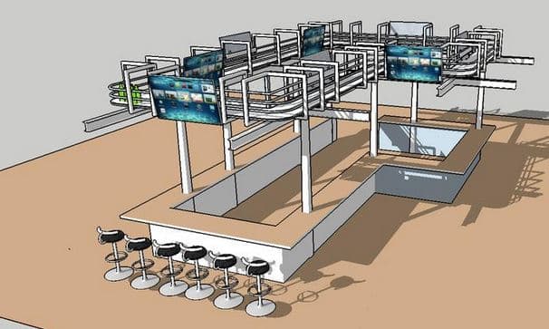 Rendering of Bar at Trust and Co.