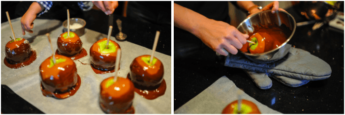 Apples dipped in Annie B's buttery caramel and B.T. McElrath's heavenly chocolate