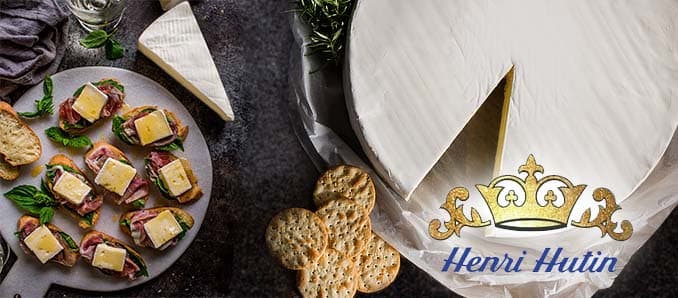 Brie on Crostini with Prosciutto, Basil & Honey