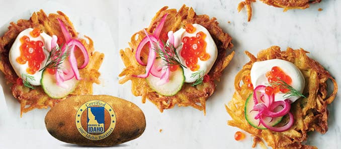 Roe My Boat with Idaho® Potato Hash Baes