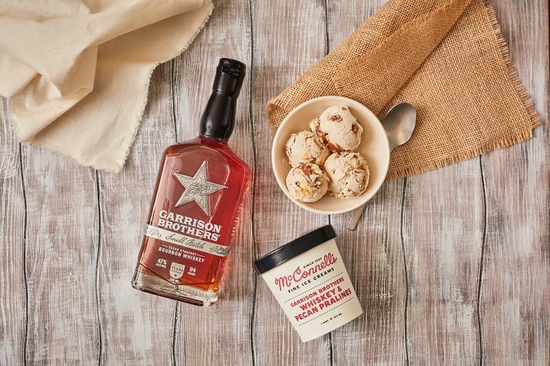 McConnell’s Ice Cream Collabs with Garrison Brothers Distillery Whisky Ice Cream
