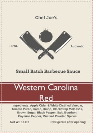 Chef Joe's Carolina Red Barbecue Sauce
