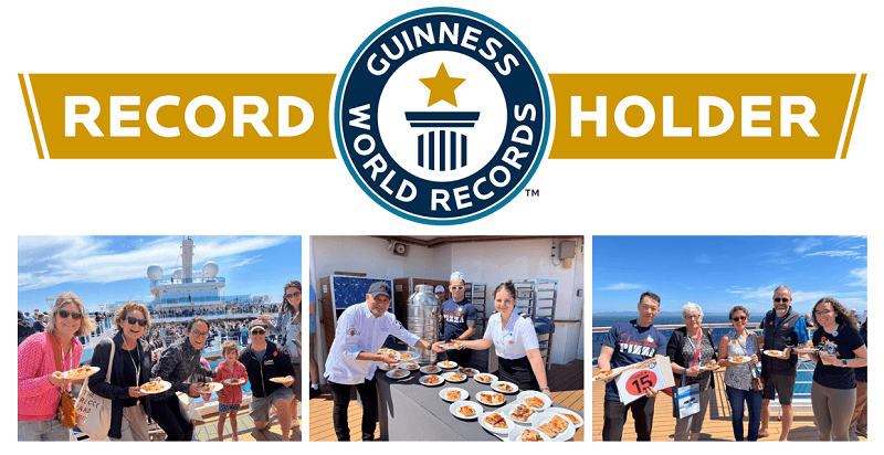 Princess Cruises Sets GUINNESS WORLD RECORDS™ Title for World’s Largest Pizza Party with Passengers Devouring More Than 60K Slices