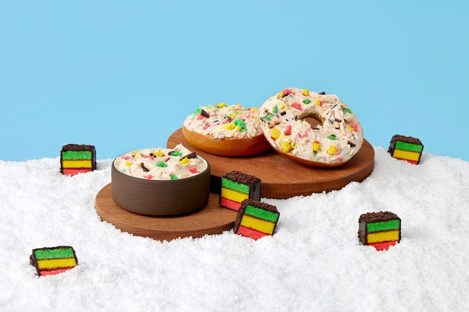 H&H Bagels Unveils Festive Rainbow Cookie Cream Cheese for the Holidays