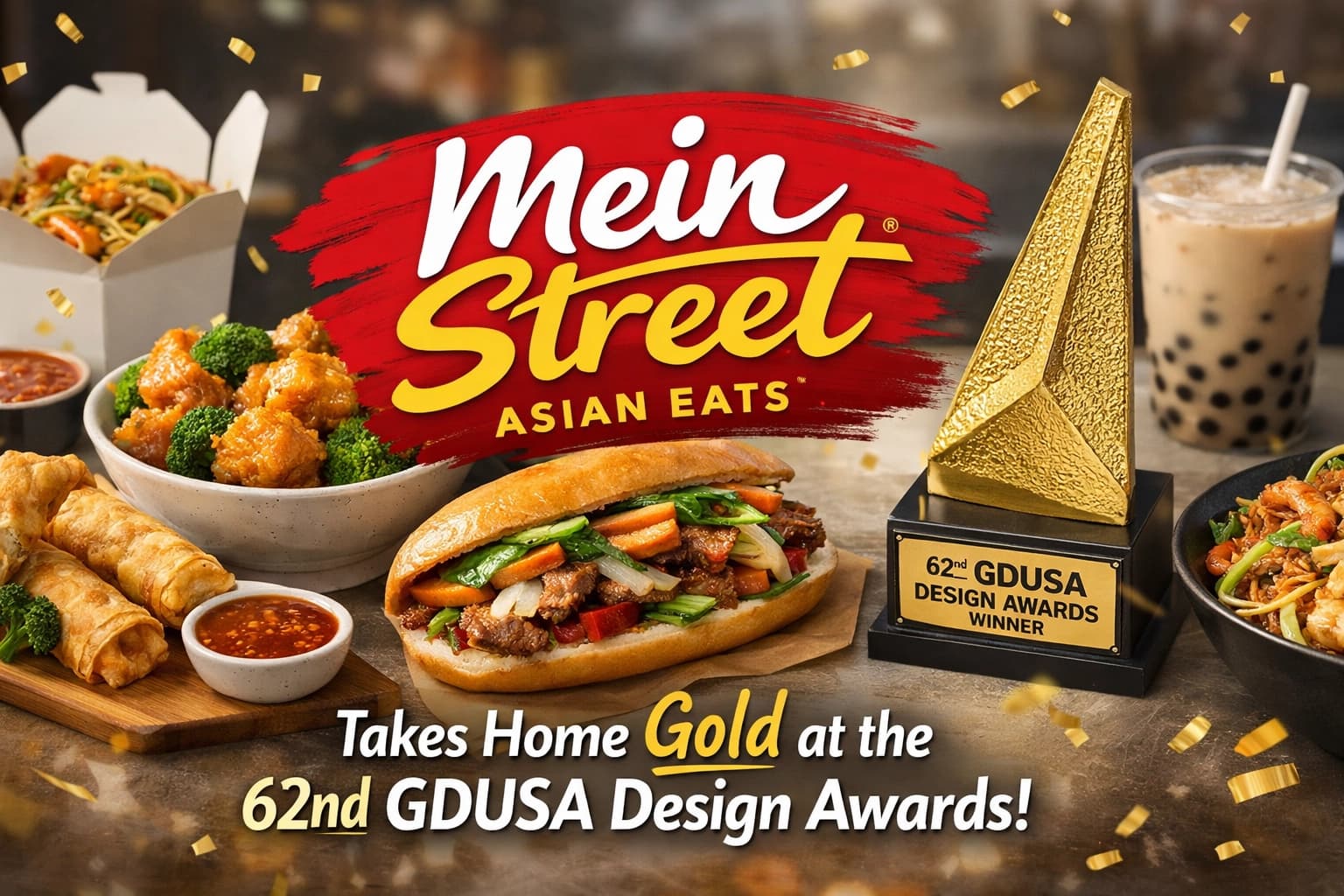 Mein Street® Asian Eats Takes Home Gold at the 62nd GDUSA Design Awards