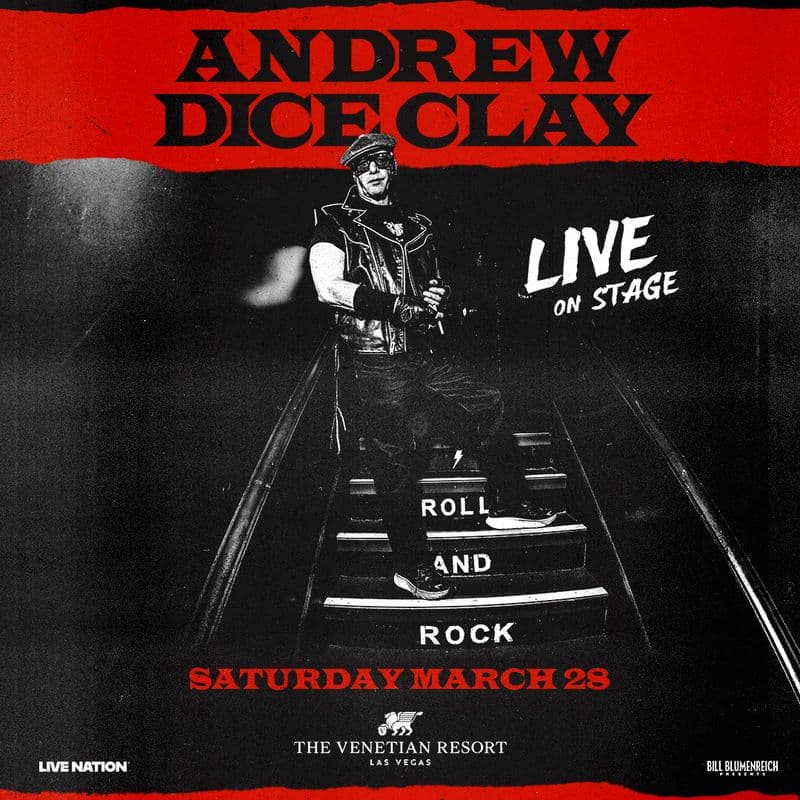Andrew Dice Clay: Live in Concert Heading to The Venetian Resort Las Vegas in March 2026