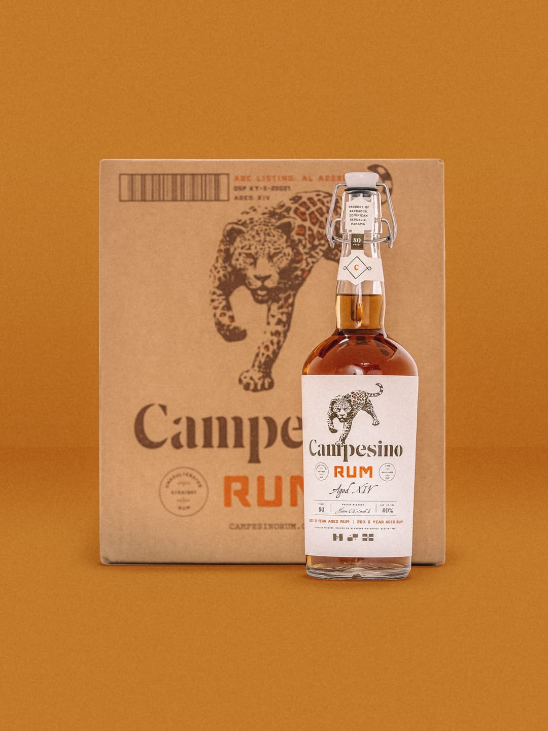 campesino aged box with bottle