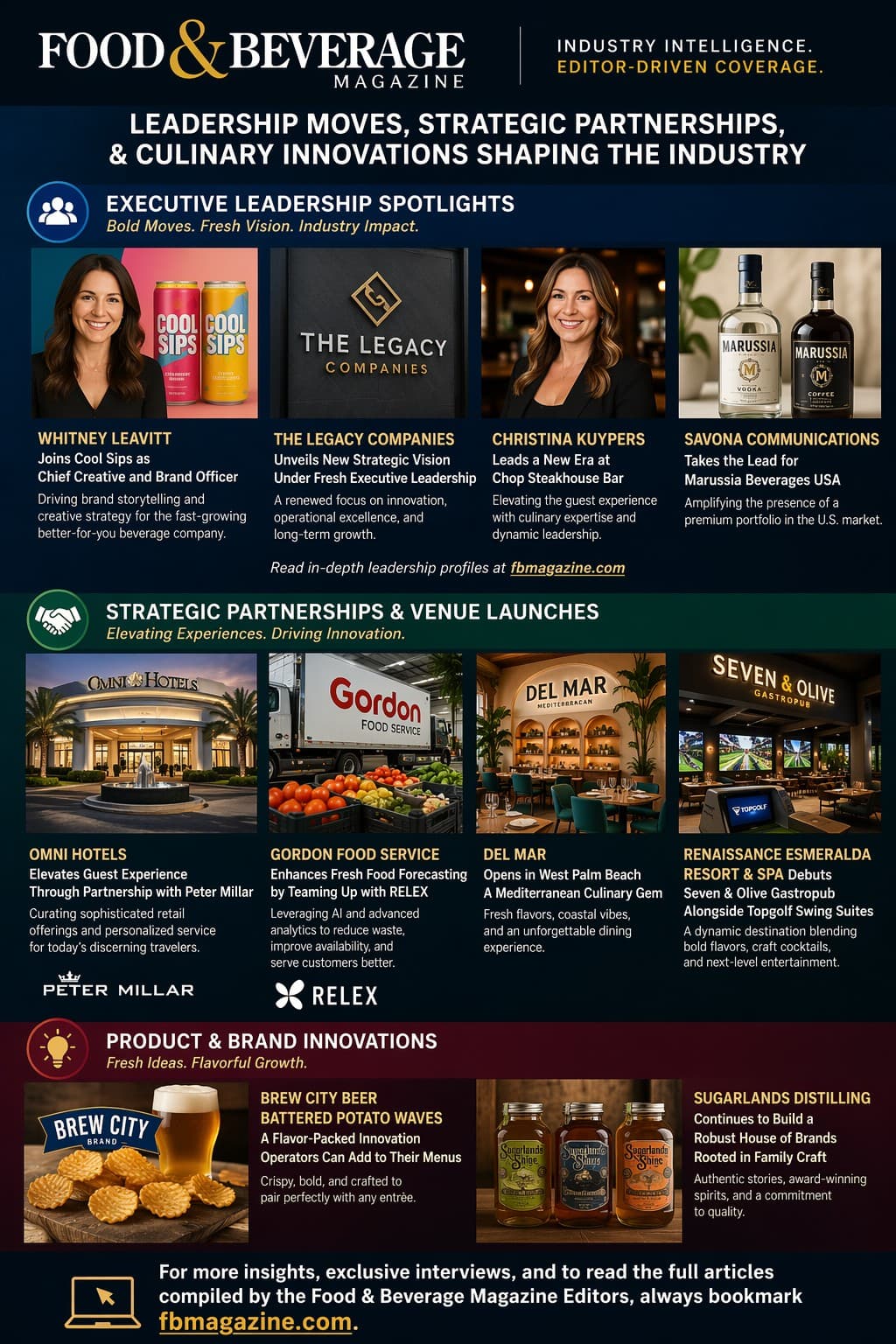 Tracking Leadership Shifts and Culinary Innovations in Food & Beverage