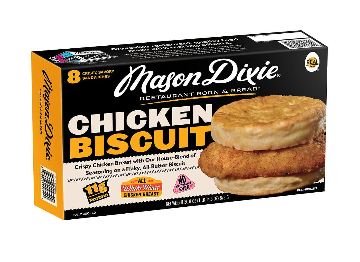 Mason Dixie's Clean-Label Chicken Biscuit Sandwich Hits Costco Freezers