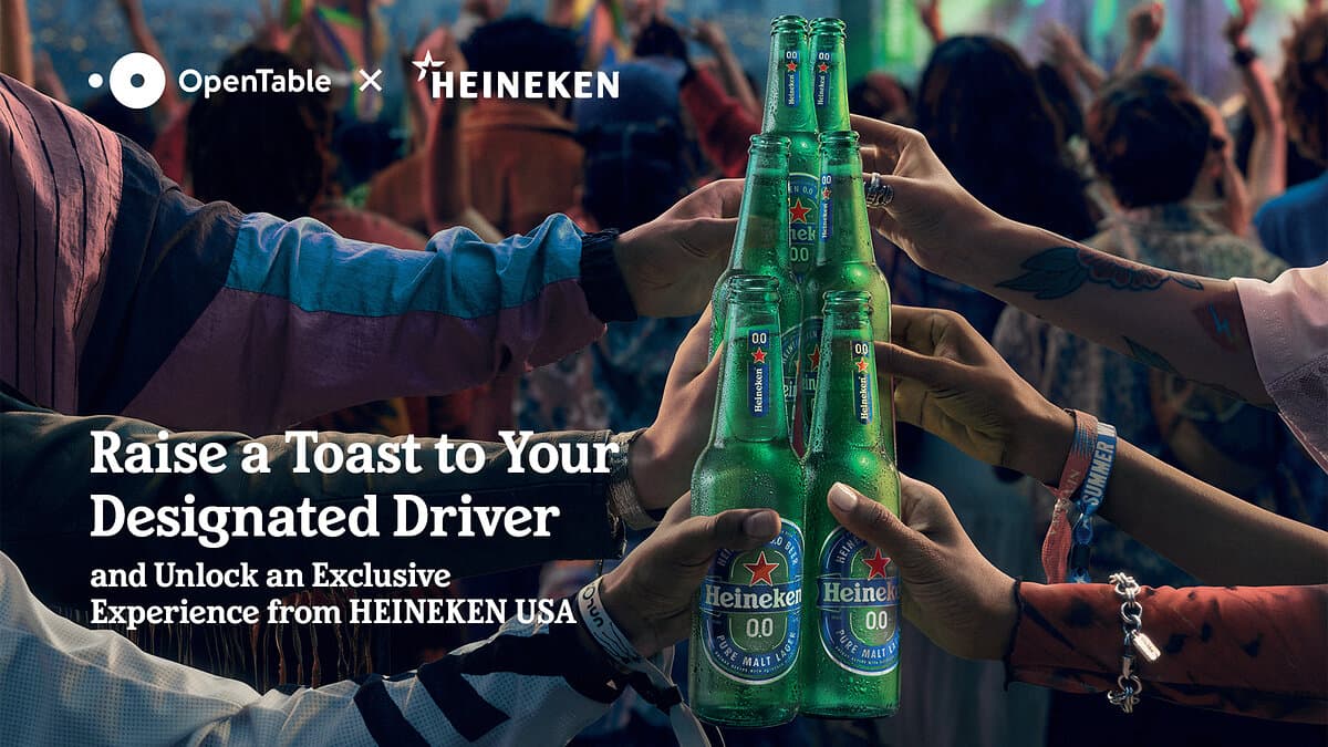 Heineken USA and OpenTable Team Up to Reward Designated Drivers
