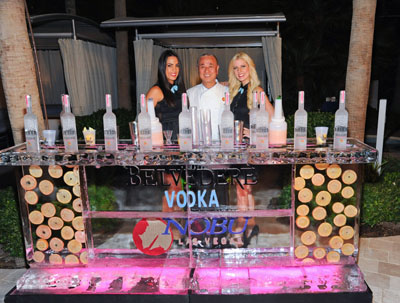 Chef Nobu Matsuhisa poses behind Belvedere bar with Angelica Lopez and Abby Galloway Photo Credit: © Patrick Gray / Erik Kabik Photography Chef Nobu Matsuhisa poses behind Belvedere bar with Angelica Lopez and Abby Galloway Photo Credit: © Patrick Gray / Erik Kabik Photography