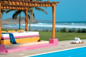 Las Alamandas Pool Pergola Panorama