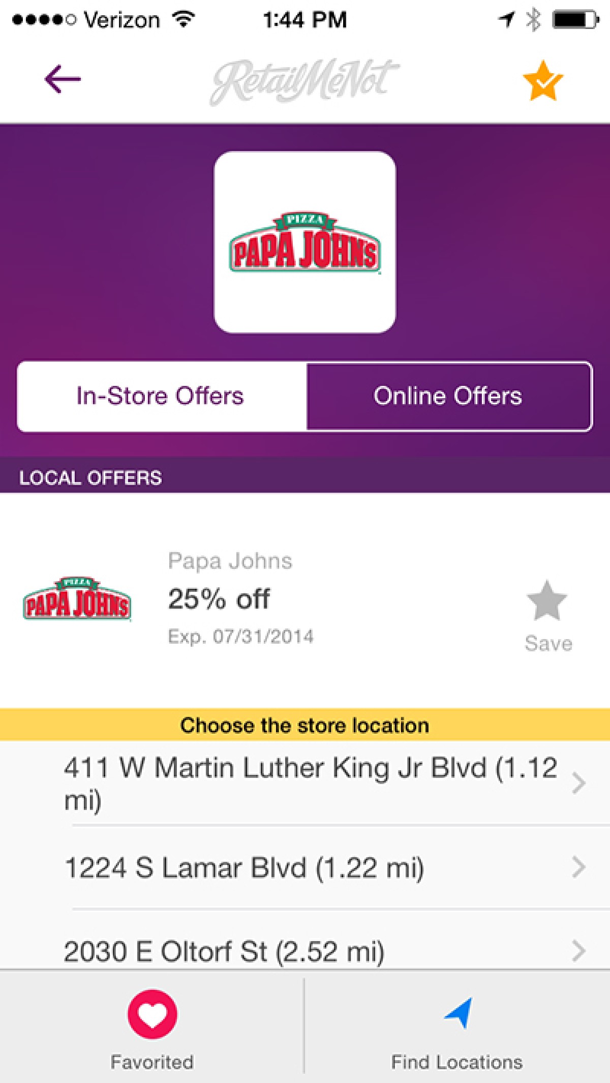 LAS VEGAS, NV - September 22. 2016 - Papa John S Pizza IPhone Ap