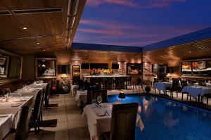 Poolside table setting Courtesy Dominick's Steakhouse