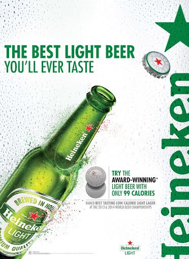 Heineken Light Award Winning Beer