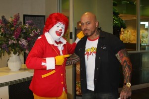 Food Network star Vic “Vegas” with Ronald McDonald