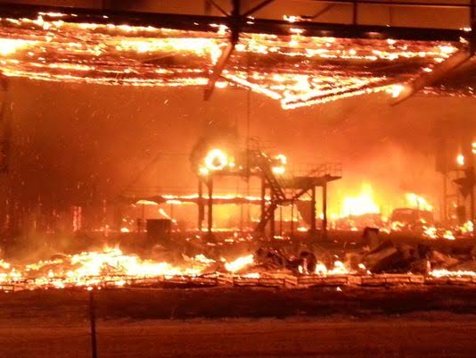 The flame engulfed the bar