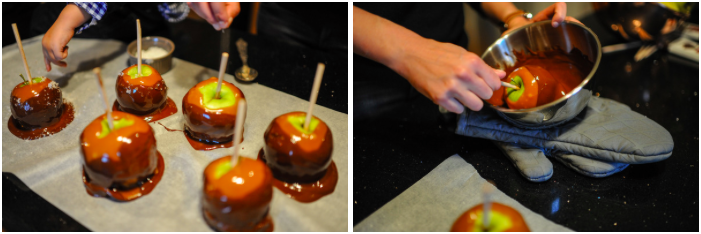 Apples dipped in Annie B's buttery caramel and B.T. McElrath's heavenly chocolate