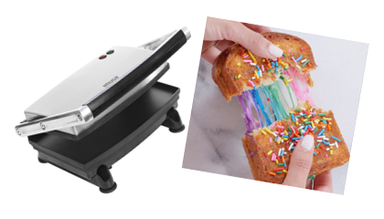 Rainbow Grilled Cheese is easy with the IMUSA Panini Press