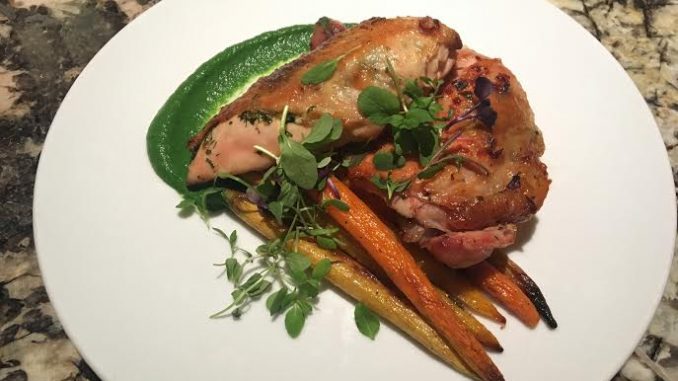 Ariel Malone Head Chef at BLT Steak -  Pan Seard Chicken Breast