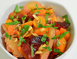 Citrus Salad with Lemon Grass Toasted Almonds and Mint