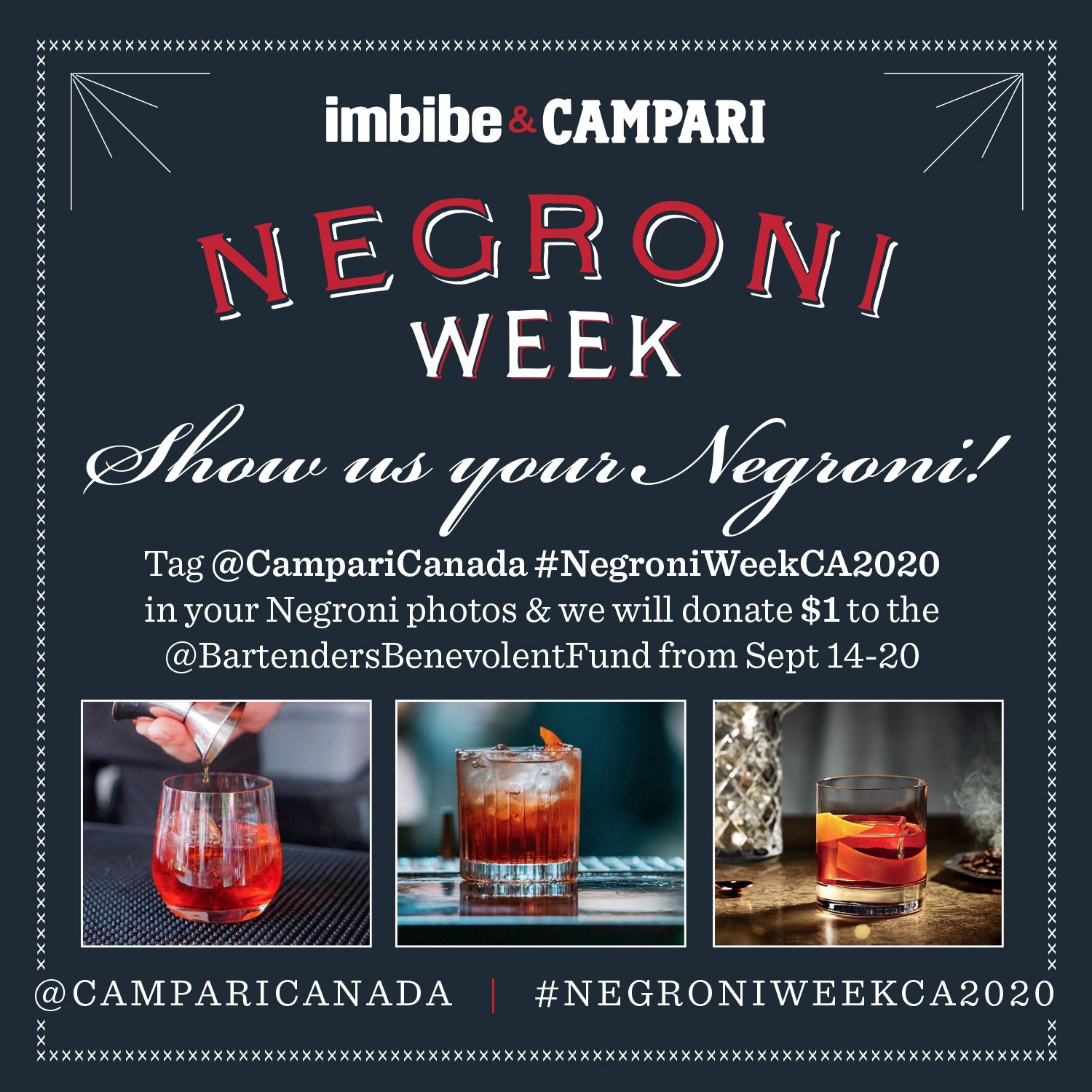 RAISE A TOAST TO YOUR BARS : CAMPARI AND IMBIBE PLEDGE TO SUPPORT BARTENDERS &#038; THE HOSPITALITY INDUSTRY FOR #NEGRONIWEEK2020