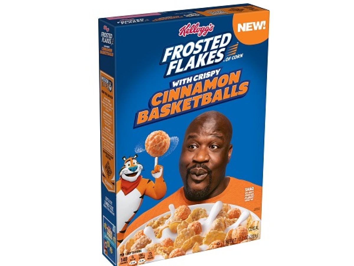 Shaquille ONeal joins Tony The Tiger® at Center Court with Kelloggs  Frosted Flakes First-of-its-Kind Cereal Slam Dunk - Food & Beverage  Magazine