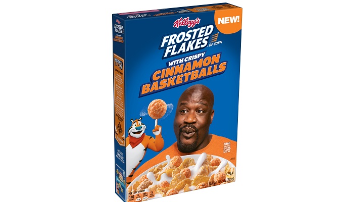 Shaquille O'Neal joins Tony The Tiger® at Center Court with Kellogg's Frosted Flakes' First-of-its-Kind Cereal Slam Dunk