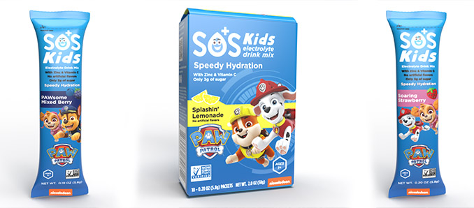 SOS Hydration Partners with ViacomCBS to Launch PAW Patrol Line of Kids’ Healthy Hydration Beverages Ahead of September ‘National Family Hydration Awareness Month’
