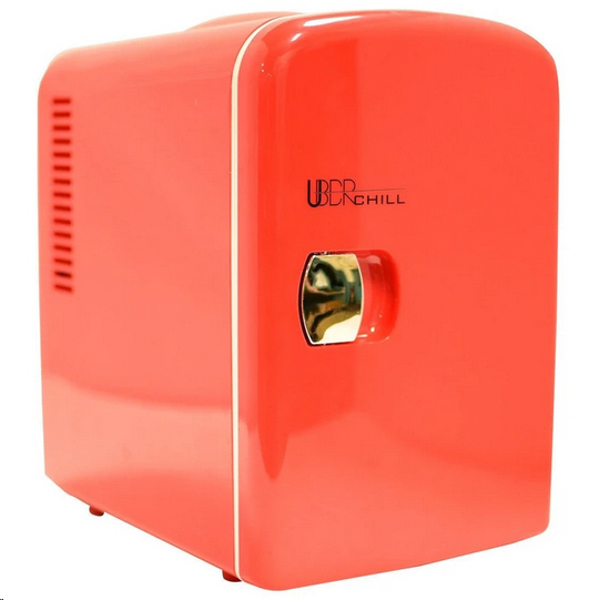  Mini USB-Powered Fridge Cooler for Beverage Drink Cans in  Cubicle and Home office (Red) : Everything Else