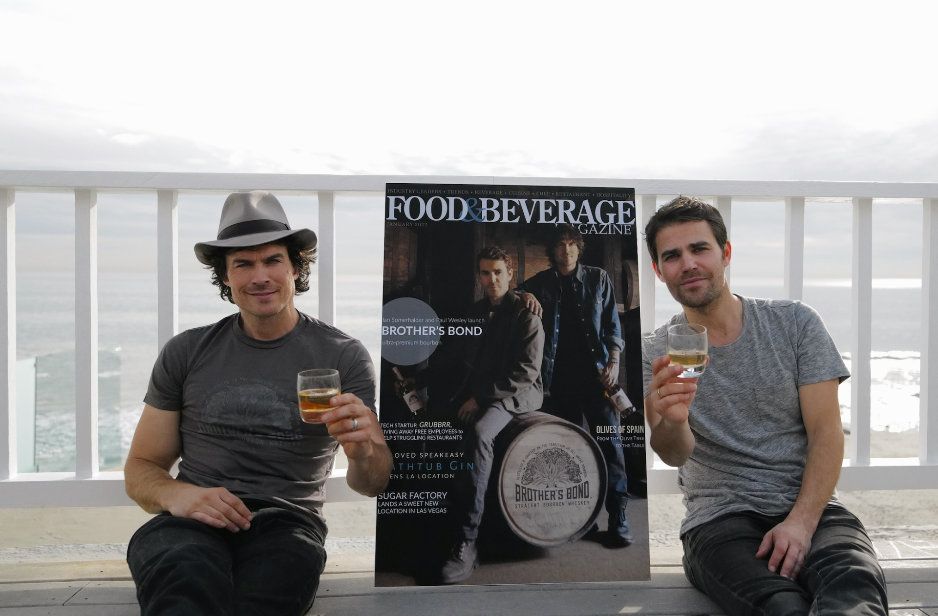 Ian Somerhalder &#038; Paul Wesley Celebrate their Food &#038; Beverage Magazine January 2022 Issue Cover